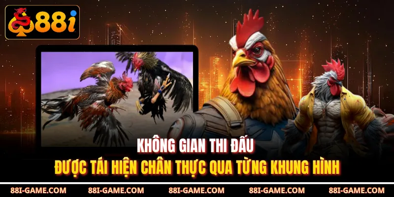 Không gian thi đấu được tái hiện chân thực qua từng khung hình